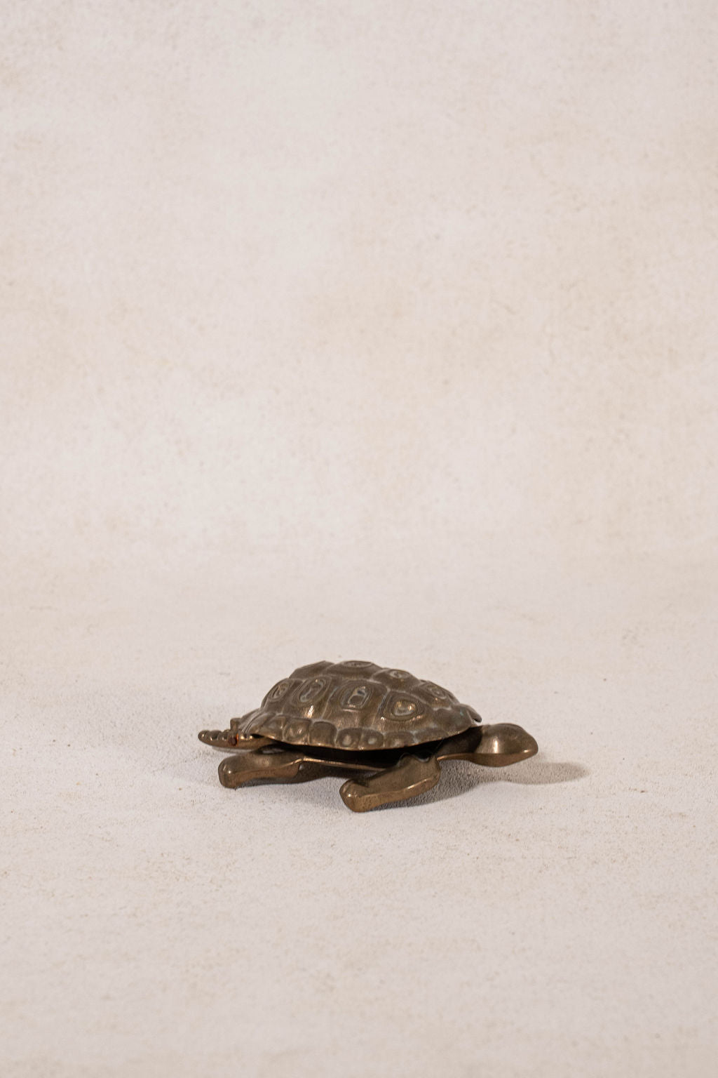 Vintage Lift-Shell Brass Turtle
