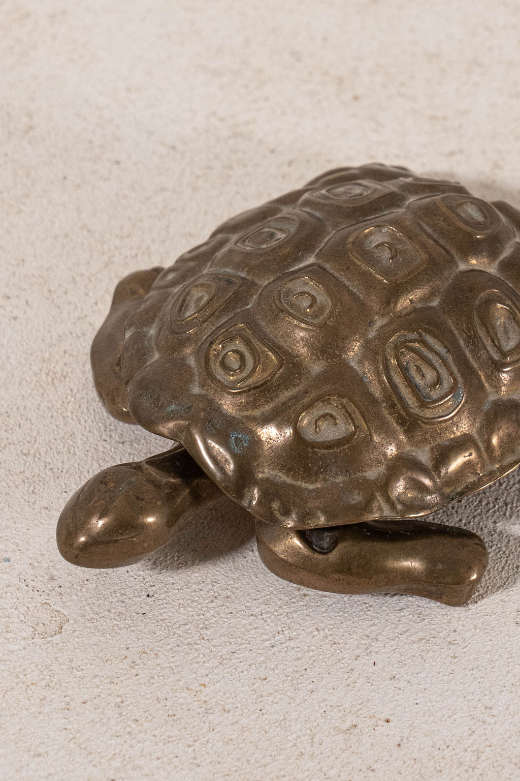 Vintage Lift-Shell Brass Turtle
