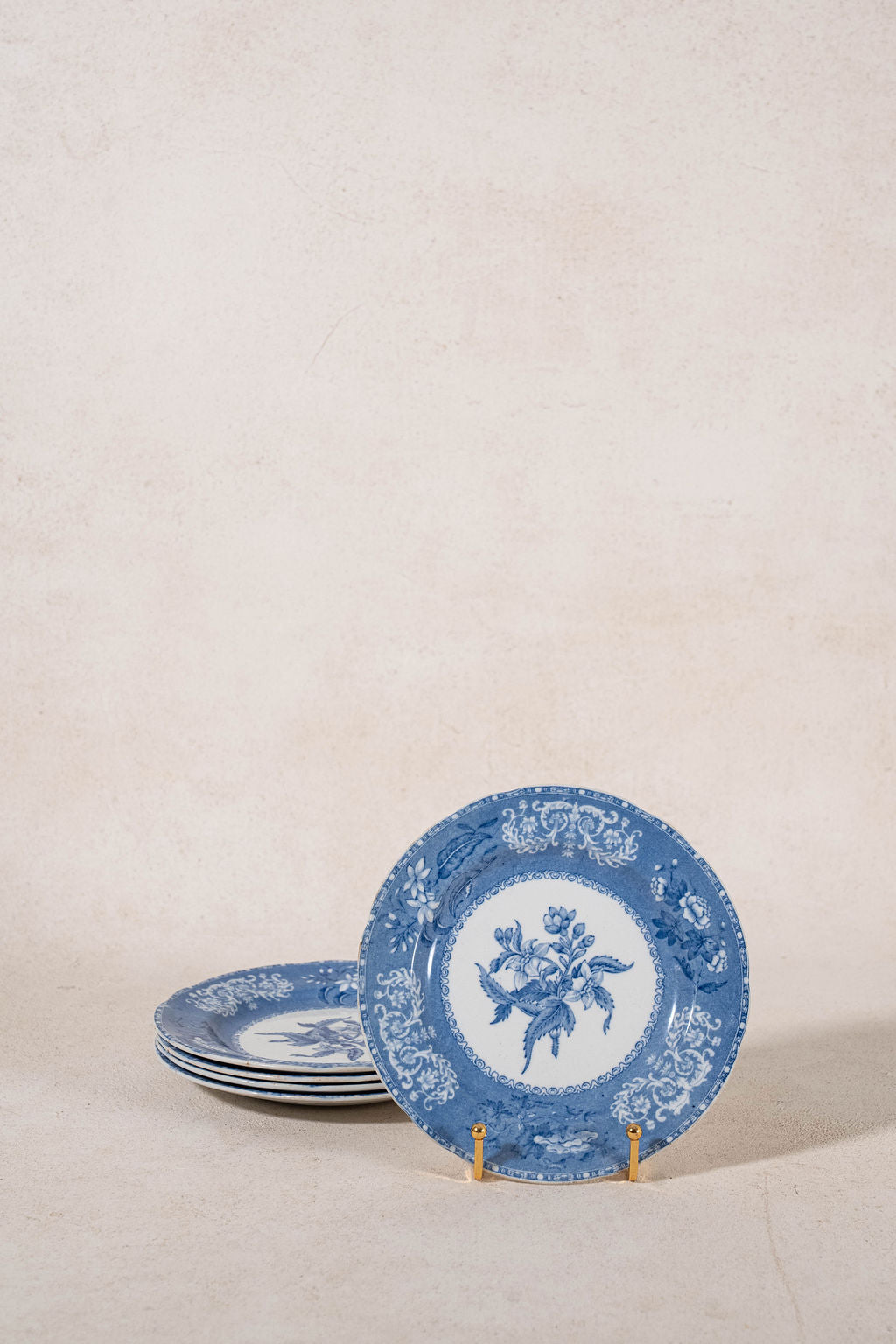SET of 5 Antique English Spode 'Camilla Rose' 7.5” Plates