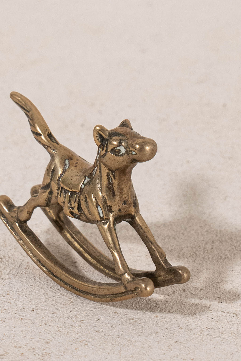 Petite Brass Rocking Horse