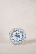 Load image into Gallery viewer, PAIR of Antique German Blue + White Reticulated Plates (c. 1905)

