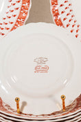 Load image into Gallery viewer, RARE | 44 Piece SET of Spode ‘Old Crow’ Orange/Coral Dishes (c. 1890)
