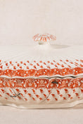 Load image into Gallery viewer, RARE | 44 Piece SET of Spode ‘Old Crow’ Orange/Coral Dishes (c. 1890)
