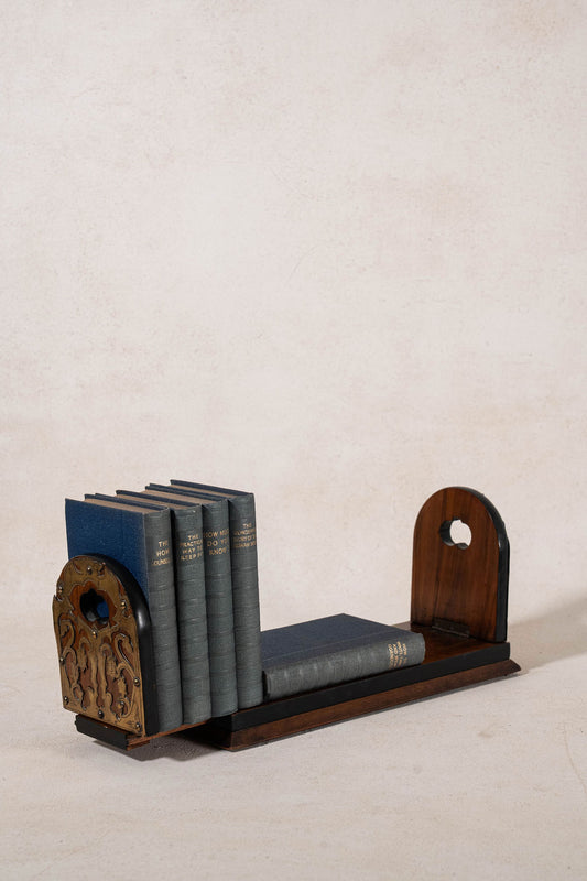 Victorian Rosewood Book Slide with Brass Details (c. 1880)