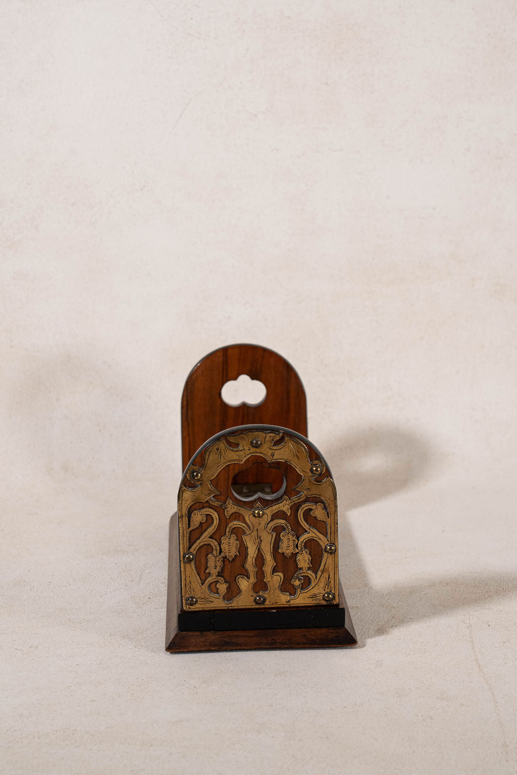 Victorian Rosewood Book Slide with Brass Details (c. 1880)