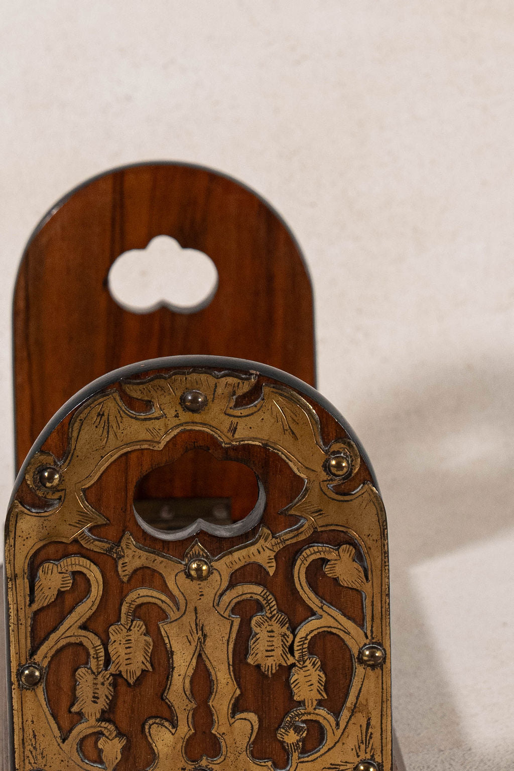 Victorian Rosewood Book Slide with Brass Details (c. 1880)