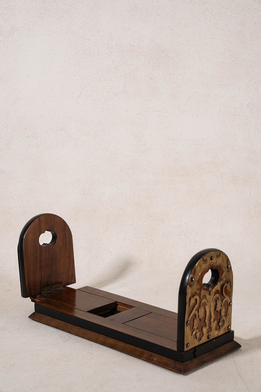 Victorian Rosewood Book Slide with Brass Details (c. 1880)