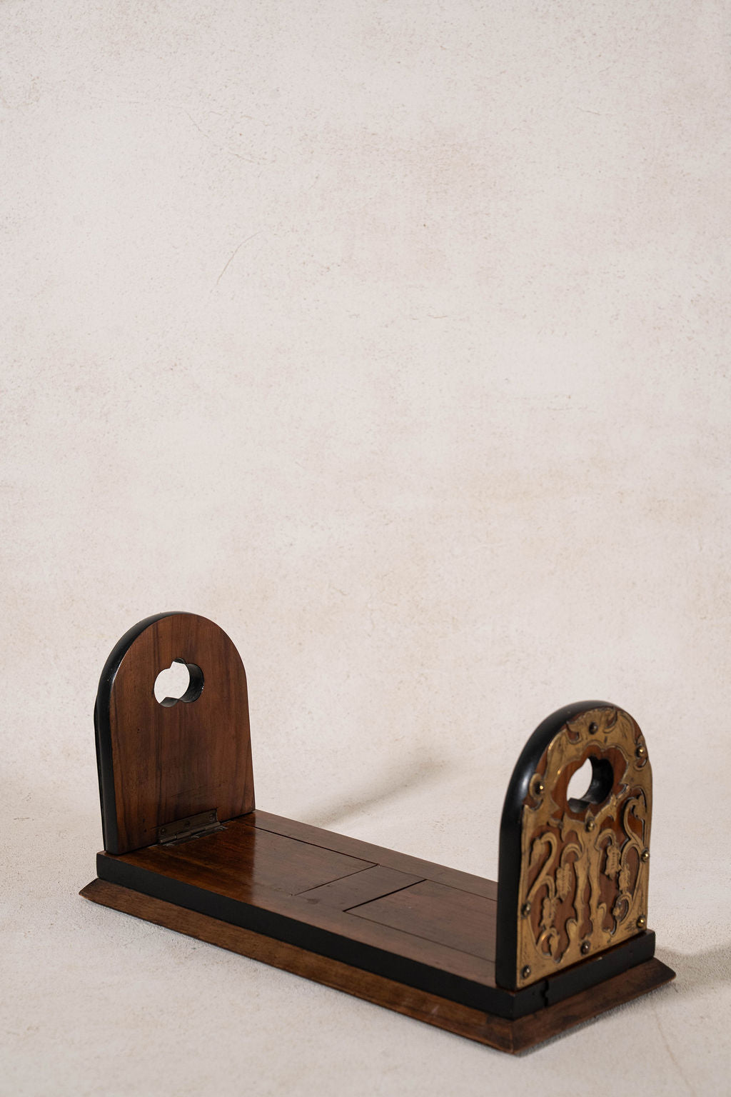 Victorian Rosewood Book Slide with Brass Details (c. 1880)