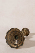 Load image into Gallery viewer, 18th Century English Brass Petal Base 9.25"H Candlestick
