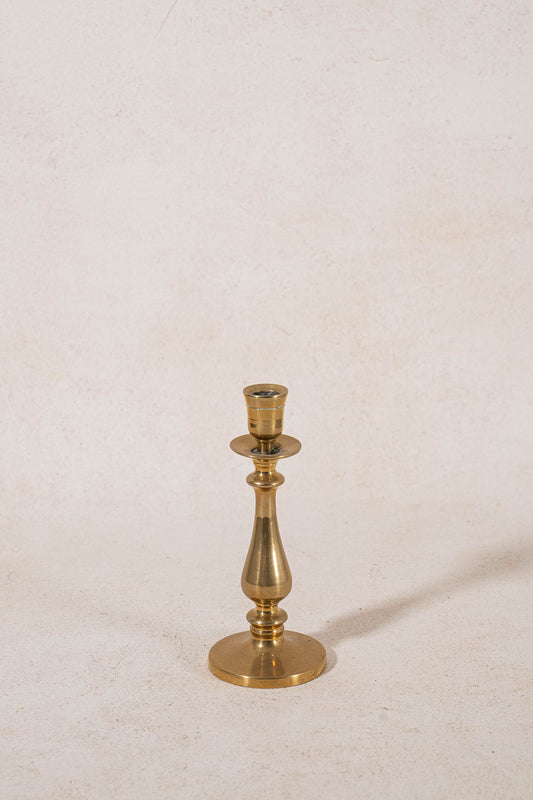 19th Century English Brass 7"H Candlestick