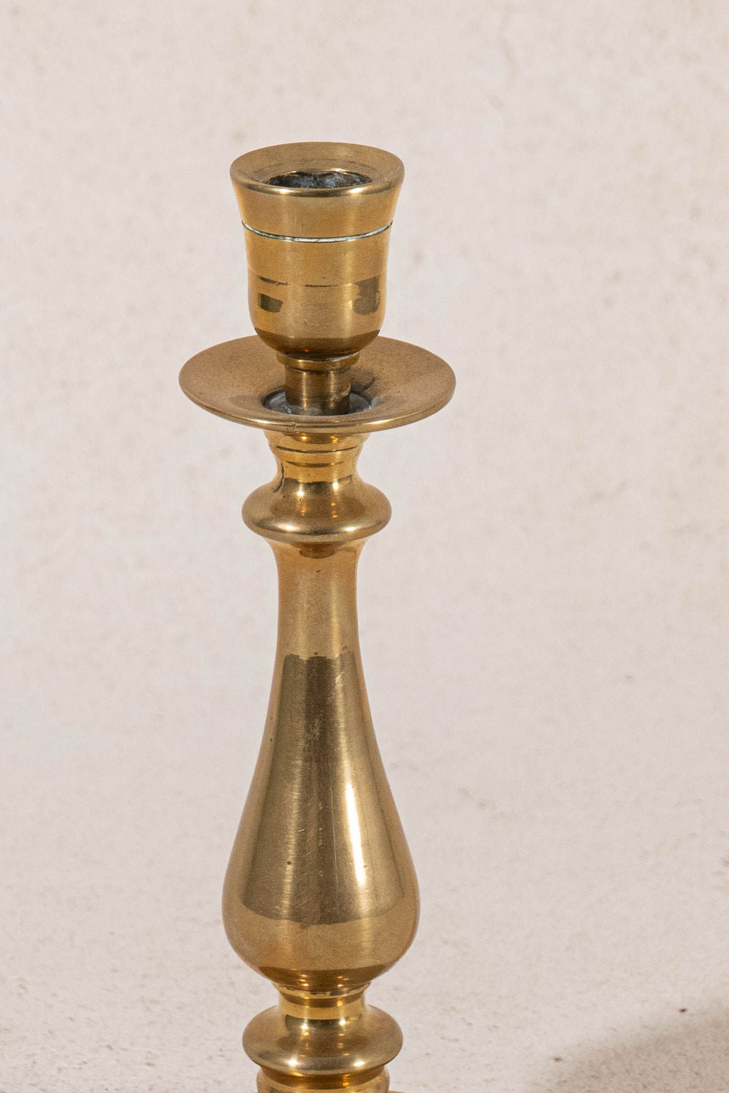 19th Century English Brass 7"H Candlestick