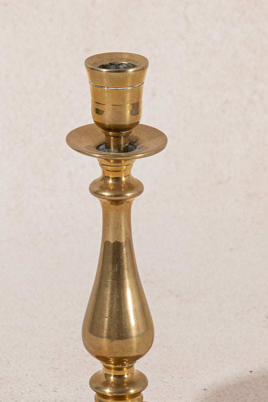 19th Century English Brass 7"H Candlestick