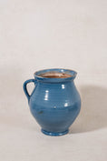 Load image into Gallery viewer, Large Vintage Rich Blue Glazed Confit Jar
