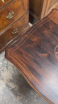 Load and play video in Gallery viewer, Square Rosewood Inlay Side Table with Soft Scalloped Edge
