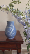 Load and play video in Gallery viewer, Periwinkle + White Floral Vase
